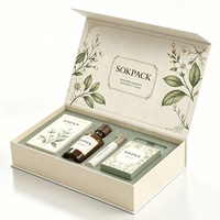 Scatola di Cartone Rigido di Lusso Personalizzata Stile Libro con Chiusura Magnetica per Set di Cosmetici e Prodotti di Bellezza, Confezione Regalo in Carta