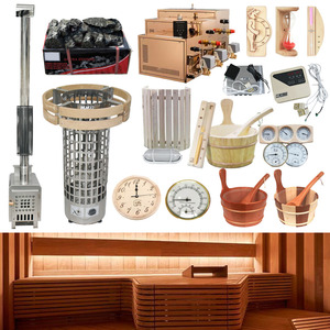 2-<strong>4</strong> Person Sauna Suite with <strong>Steam</strong> Shower Sauna Accessories Kit Sauna Heater Stove and Suana <strong>Steam</strong> <strong>Generator</strong> - Product Image 1