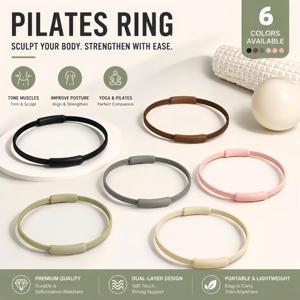 CZFIT 2026 Nouvelle bague de Pilates moulée intégralement, rembourrée haute densité, pour l'entraînement des cuisses, unisexe, pour la maison et la gym, pour le remodelage corporel complet - Product Image 1