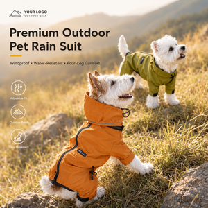 Wholesale Custom Waterproof Polyester Pet Raincoat Reflective Lightweight Windproof Dog Jacket Puppy <b>Clothes</b> OEM Supplier - Product Image 1