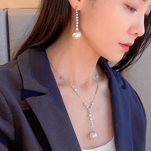 FYXL1144 Luxury Niche Versatile White Freshwater Pearl <b>Ball</b> Beads Long Party Gift Necklace - Product Image 1