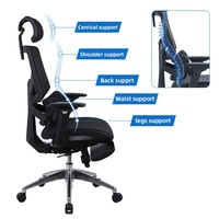 Chaise de bureau ergonomique personnalisée de haute qualité avec dossier haut et design en maille pour le bureau à domicile – Vente en gros directe usine