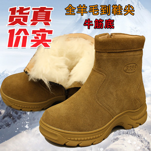 Botas de nieve para hombre, forradas de lana, suela de goma antideslizante, tacón bajo, estilo Martin. - Product Image 2