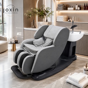 Matériel de lavage capillaire pour salon : Lit de lavage, Fauteuil de lavage, Unité de lavage coiffure avec massage des jambes - Product Image 1
