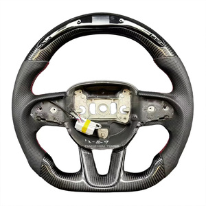 Volant à LED en fibre de carbone Dodge pour Challenger Charger SRT Hellcat Ram Scat Pack RT Durango 2013 2014 2015 2016 2017 <span class=keywords><strong>2018</strong></span> - Product Image 1
