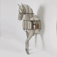 Table console sculptée en forme de cheval, design italien, table d'entrée minimaliste en forme d'animal, étagère de rangement et de présentation