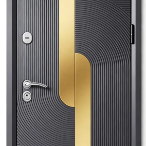<span class=keywords><strong>Porte</strong></span> d'entrée extérieure américaine en acier blanc pivotant avec serrure intelligente et isolation thermique pour hôtel - Product Image 1