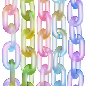 Nouvelles Chaînes de Maillons en Résine Colorées Tendance Artistique Mignonne Forme Ronde Vintage Coulée Transparente Pièces Artisanales de Décoration Intérieure - Product Image 6