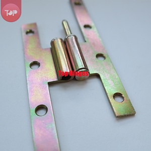 مفصلات حمام فولاذية S11025 بزوايا مربعة مطلية بالزنك الأصفر، <span class=keywords><strong>4</strong></span> فتحات، سمك 3 مم، زاوية فتح 180 درجة - Product Image 2