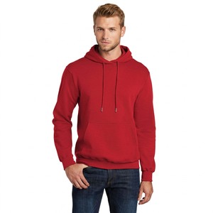 OEM New Latest Style Baggy Loose Athleisure Cotton Hoodies 100% Cotton Sweatshirts Solid Fashion Workout Blank Sweatshirts Sale - Product Image 1
