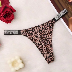 Tanga Sexy para Mujer con Cristales, Ropa Interior Estampada de Cintura Baja - Product Image 5