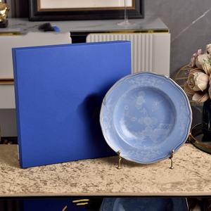 Assiette à soupe vintage européenne à imprimé floral, décoration de table, assiette de présentation pour événements de mariage - Product Image 1