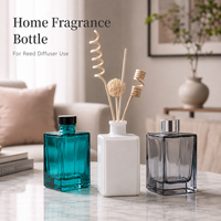 Bouteille diffuseur de parfum en verre vide 130ml 150ml pour huiles essentielles, conteneur carré ou rond pour la maison