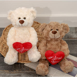 Popular Oso de Peluche con Bufanda Sosteniendo Flores Oso de Pareja, Muñeco de Oso en Forma de Corazón, Regalo para el Día de San Valentín - Product Image 3