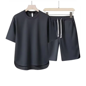 Conjunto Deportivo de Verano para Hombre de 2 Piezas, Camiseta Holgada y Pantalones Cortos, Ropa Casual para Calle, Gimnasio y Descanso - Product Image 3
