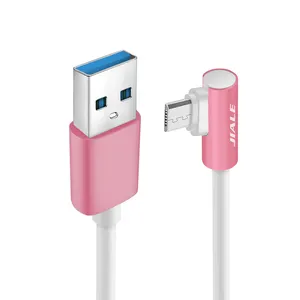 Plugue de canto de 90 graus para jogos convenientes 3A Carregador rápido Data cabo de alta qualidade USB 3 0 Tipo C Celular Max