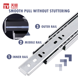 Matériel moderne d'acier inoxydable de style d'art avec le rail de fermeture doux automatique étirable de glissière - Product Image 2