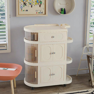 Armoire de rangement pliable à 3 couches en plastique organisateur de chambre à coucher pour garde-robe de bébé pour enfants stockage de vêtements - Product Image 1
