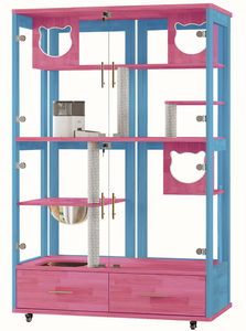 Mobile per Gatti in Legno Retrò di Lusso, Arredamento Moderno per Animali Domestici da Soggiorno - Product Image 5