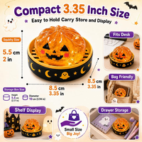 Lot de 5 jouets anti-stress avec décoration d'Halloween mignonne, Squishies Ghost Bao Bun et Squishies Dumpling effrayants à paillettes pour Halloween