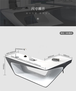 Bàn sơn hình đặc biệt hiện đại đơn giản nội thất văn phòng Ông Chủ bàn ghế kết hợp - Product Image 5