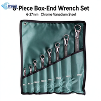 Jeu de clés à douilles CRV 8 pièces avec cliquet réversible 1/4 ", 3/8 ", 1/2 " pour l'entretien des véhicules