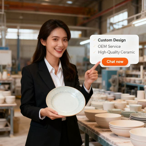 Bán buôn Chất lượng cao tùy chỉnh vòng món ăn gốm bữa ăn tối 12 inch tấm tròn - Product Image 6