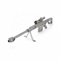 Modelo de Pistola de Metal de Acero Inoxidable Personalizado de Fábrica, Juguete Hecho en Guangdong