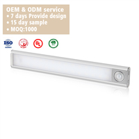 Luminaires personnalisés, détecteur de mouvement intelligent, éclairage LED sous armoire, 0,4 m, rechargeable par USB, boîtier en métal, couvercle en PC, CCT