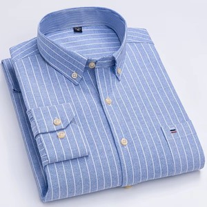 Chemises de Coton à Carreaux pour Hommes en Gros, 62 Couleurs, Tailles 38-47, Chemises Habillées Rayées, Col Rabattu, Coupe Droite, <span class=keywords><strong>Chemise</strong></span> Formelle - Product Image 3