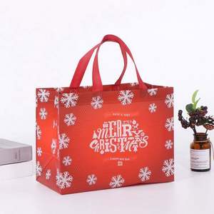Bolsa de Compras Personalizada de Tela No Tejida con Logotipo Impreso, Bolsas Navideñas de Tela No Tejida, Bolsas de Regalo Coloridas y Ecológicas, Publicitarias - Product Image 2
