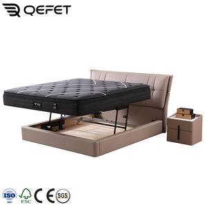 <span class=keywords><strong>Lit</strong></span> double à ressort de style européen minimaliste <span class=keywords><strong>et</strong></span> à la mode spécialement conçu pour les chambres modernes - Product Image 3