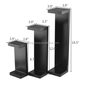 Juego de 3 estantes de esquina para pared, repisa <span class=keywords><strong>flotante</strong></span> para pared, artesanías decorativas de madera - Product Image 4