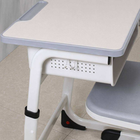 Ensemble Chaise et Bureau Individuel OEM pour Étudiant, Plateau en Bois, Mobilier Scolaire Ergonomique Réglable pour Salon et Chambre Internationaux
