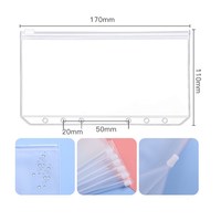 2025 Neues Design A6 Macarons Planer 6 Ring binder Lose blatt PU-Leder-Notizbuch mit transparenter Reiß verschluss tasche Geschenk