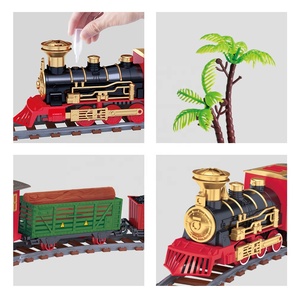 Ensemble de Train à assembler soi-même, Train de pulvérisation de brouillard, jouet de Train électrique à piles avec un son et des lumières réalistes, 293 pièces - Product Image 4