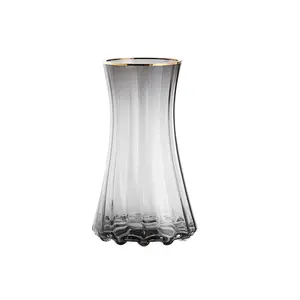 Light Luxury Creative Simple Nordic Net Red Flower Arrangement Transparent Vase