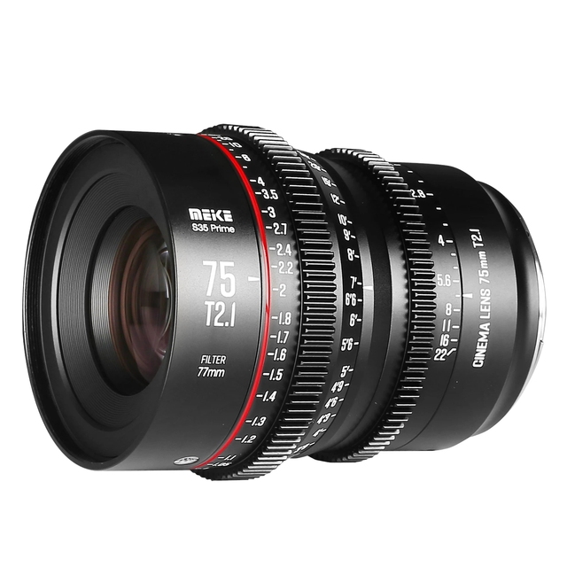 Meike Prime 75mm T2.1 for Super 35 Frame Cinema Camera System RED Komodo BMPCC6K BMPCC6K Pro Z CAM S6 Sony FS5II Camera