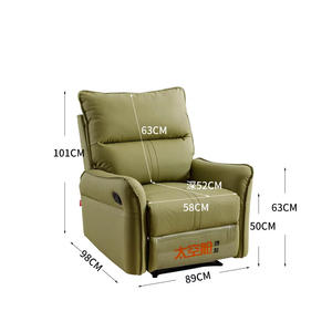 Oferta Especial Sofá Cama Reclinable Eléctrico de Alta Calidad en Cuero Ecológico, Sillón Reclinable Manual Individual Cómodo - Product Image 2