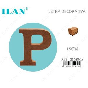 ILAN Lettera Decorativa in Legno P 15Cm per Decorazione Murale - Product Image 1
