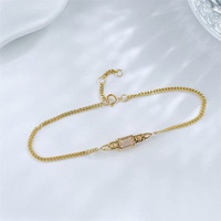 Bracelet ajustable en or jaune 18 carats avec diamant rose de laboratoire taille émeraude romantique et diamant de laboratoire couleur fantaisie pour femme, création de designer