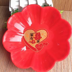 Plato Redondo con Forma de Flor Roja para Aperitivos y Dulces, Decoración Festiva para el Año Nuevo Chino, Gran Venta, Suministro de 1 y 2 Yuanes - Product Image 2