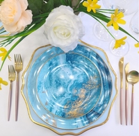 Service de Table Luxe Léger Collection Papillons Jardin pour Mariage en Porcelaine Fine