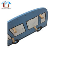 Nouveau dessin animé mignon bleu voiture forme garçons chambre maison tenture murale décoration affichage bois chevilles panneau perforé