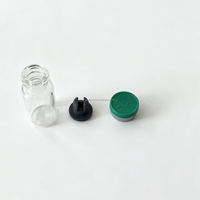 Precio de Fábrica, Frascos de Vidrio para Infusión de Cuidado de la Piel de Guangdong, 3ml/5ml/10ml, Cilíndricos, con Tapón de Goma y Tapa de Rosca de Plástico (Etiquetas Incluidas)