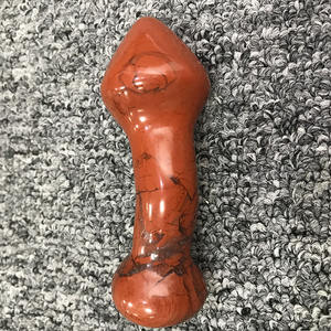 Baguette de Massage Yoni en Quartz Rose Naturel et Pierre Rouge Courbé avec Sentiment Tactile Réel et Logo Personnalisé pour Gode Pénis Féminin - Product Image 6