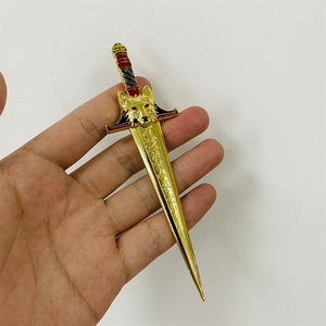 Marcador promocional personalizado de alta calidad, removedor de grapas en forma de espada y logotipo personalizado Manual, abrecartas de latón antiguo para <span class=keywords><strong>sobres</strong></span> - Product Image 3