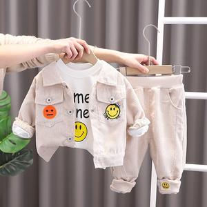 Groothandel Casual Kinderkleding Corduroy Driedelig Pak Met Lange Mouwen Voor Herfst Gebruikte Kleding - Product Image 3