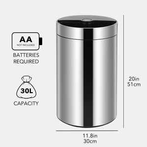 7.8galloon 30L thân thiện với môi thông minh Thùng rác cảm biến nhỏ Thùng rác có thể cho văn phòng nhà thép không gỉ cảm ứng chất thải bin - Product Image 4