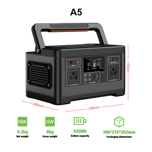 ข้อเสนอพิเศษ สถานีไฟฟ้าพกพาสำหรับใช้งานกลางแจ้งและในบ้าน 500W 520Wh แบตเตอรี่ลิเธียม 120W พลังงานแสงอาทิตย์ จัดส่งฟรี - Product Image 2